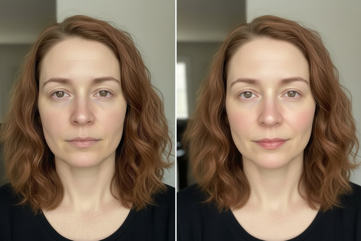 Antes y después - Ojeras con toque de color